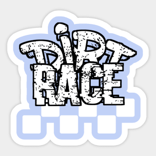 Dirt Race Flag Sticker